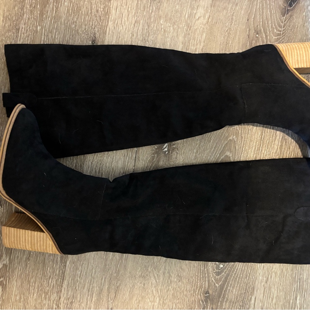 Mi.iM Black Suede Over the Knee Boots